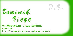 dominik vicze business card